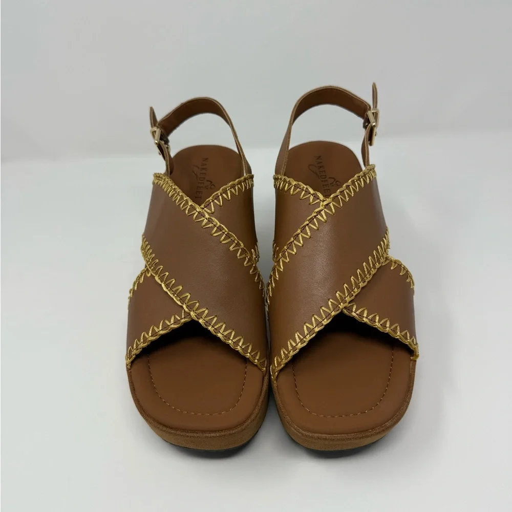 NWOT Naked Feet Tofino Heeled Sandals Size 8.5